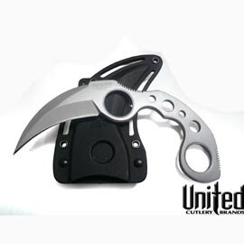美國聯合刀廠United Cutlery-Undercover Karambit (銀平刃)-#UC-1466