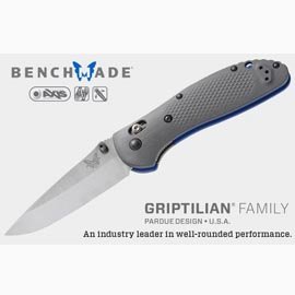 Benchmade-藍色系列Griptilian灰G10柄銀刃折刀 /CPM-20V鋼- #BENCH 551-1系列