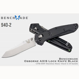 美國Benchmade Osborne AXIS Lock Knife黑3D格紋G10柄折刀 /CPM-S30V鋼-#BENCH 940-2
