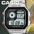 CASIO 時計屋 卡西歐手錶 AE-1200WHD-1A 男錶 電子錶 不銹鋼錶帶 方形 世界時間 防水 AE-1200WH
