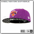 【ANGEL SHOP】NEW ERA NBA 紐約尼克 桃紫/黑簷/變形蟲 特殊配色 59FIFTY 訂製帽 街頭新款