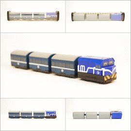 【鐵道新世界購物網】 R100(藍)普通車小列車