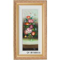 花卉油畫水果畫果實畫-Q4(羅丹畫廊)含框35X65公分(100％手繪)