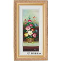 花卉油畫水果畫果實畫-Q7(羅丹畫廊)含框35X65公分(100％手繪)