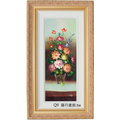 花卉油畫水果畫果實畫-Q9(羅丹畫廊)含框35X65公分(100％手繪)