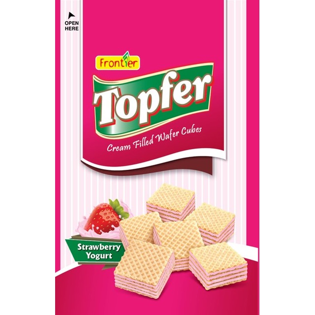 TOPFER草莓優格(酸奶)風味夾心威化酥180g*24包(每箱24包)