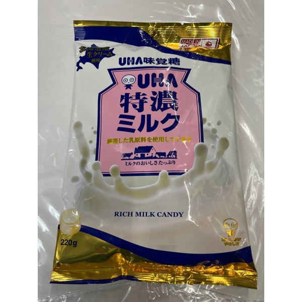 sns 古早味 進口食品 UNA 味覺糖 牛奶糖 特濃8.2牛奶糖 220公克 北海道 濃厚風味