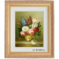 花卉油畫水果畫果實畫-s37(羅丹畫廊)含框39X45公分(100％手繪)