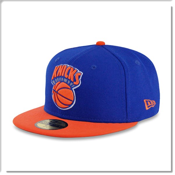 【ANGEL NEW ERA】NEW ERA NBA 紐約 尼克 寶藍 雙色 橘帽沿 59FIFTY 復古 嘻哈 全封帽