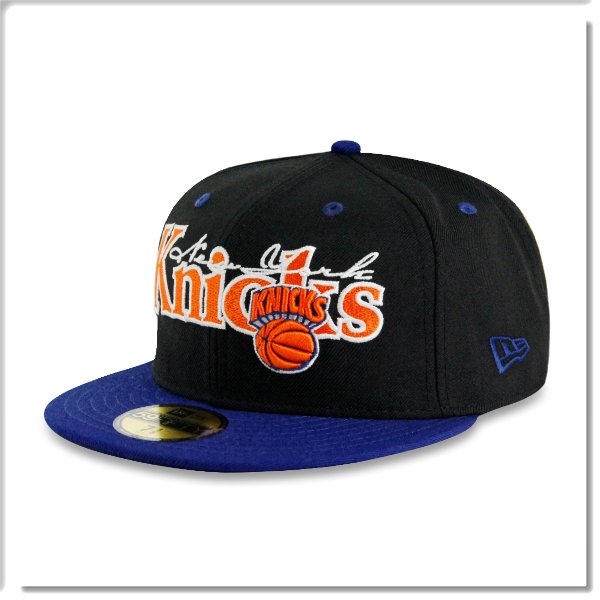 【ANGEL NEW ERA】NEW ERA NBA 紐約 尼克 經典黑 復古排字 雙色 59FIFTY 嘻哈 全封帽