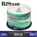 RiStone 空白光碟片 25GB 日本版 A+ 藍光 Blu-ray 6X BD-R 25GB 燒錄片x 50P布丁桶