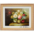 花卉油畫水果畫果實畫-m30(羅丹畫廊)含框50X60公分(100％手繪)