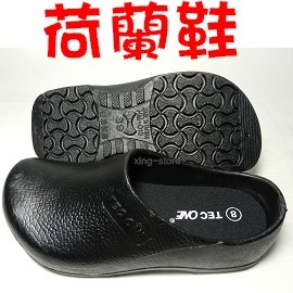 TEC ONE《男女荷蘭鞋》型號108AB黑色~加厚鞋墊更為舒適~防水塑膠鞋 100%台灣製造工作鞋~廚師鞋~ 園丁鞋 ~雨鞋~ 醫療鞋