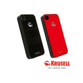 【A Shop】 瑞典KRUSELL GLASSCOVER 印花強化玻璃保護殼 For iPhone SE 5S 紅、黑二色