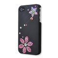 ★APP Studio★【Play Bling】施華洛世奇水晶 iPhone 4/4S 保護殼《Floral Drops》(免運費)