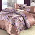 出清【精靈工廠】粉色回憶絲光緞面雙人四件式床包兩用被組-B0540-4PMB