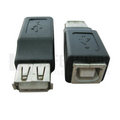 【Safehome】USB A母 轉USB B母 USB轉接頭，可將一般扁頭USB 和 印表機方頭 USB 轉接！CU2203