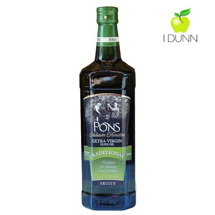 超推薦 / 西班牙原裝進口PONS龐世特級冷壓初榨橄欖油1000ml玻璃瓶原裝