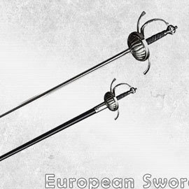 Cold Steel 14世紀菱形護手彎曲造型細長西洋劍-#CS 88CHR