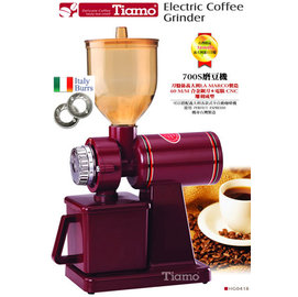 《福璟咖啡》Tiamo 700S 義大利刀頭電動磨豆機-紅色(HG0418)