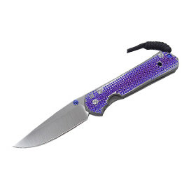 Chris Reeve Knives Large Sebenza 21 紫色圓點柄折刀-#CR LG21-UNIQUE PURPLE