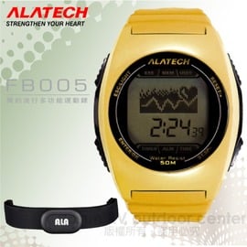 【ALATECH】簡約流行多功能運動錶.腕錶.車錶.手錶.碼表 /自行車訓練.跑步路跑.三鐵健身/ FB005 黃