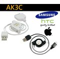 伸縮線 充電線 傳輸線 MICRO USB+APPLE SAMSUNG/HTC/iPhone4S/iPad2/S3/N7100