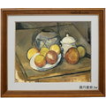 塞尚Paul Cezanne/水果靜物-3(羅丹畫廊)複製畫/裝飾畫/ 掛畫/含框48X57公分