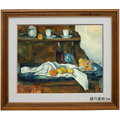塞尚Paul Cezanne/水果靜物-2(羅丹畫廊)複製畫/裝飾畫/ 掛畫/含框48X56公分