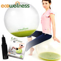 【ecowellness】透明水晶韻律球60cm顆粒瑜珈球C016-001C健身球彈力球抗力球彼拉提斯球復健球體操球大球操