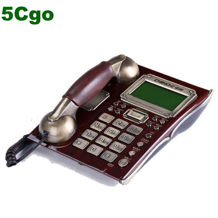 5Cgo 大按鍵老人機C127電話機古典歐式仿古家用有線固定座機創意復古t557738544293臺灣專用含稅