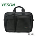 加賀皮件 YESON 永生 台灣製造 多分類夾層電腦公事包/手提包/側背包 58306