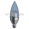 LED 尖清玻蠟燭燈泡 E14 5W 2800K 黃光 銀色-NICHIA 效果極佳 日本日亞晶片 品質第一