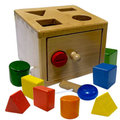 模型木盒鎖--幾何形狀箱gogotoys