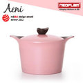 韓國NEOFLAM Aeni系列 26cm陶瓷不沾深湯鍋+陶瓷塗層鍋蓋-粉紅色 EK-AD-D26