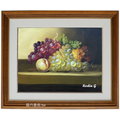 水果畫果實畫-m57(羅丹畫廊)含框46X56公分(100％手繪)