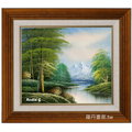 風景畫風水畫-sa15(羅丹畫廊)含框32X37公分(100％手繪)