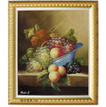 水果油畫果實油畫-3(羅丹畫廊)含框65X75公分(100％手繪)