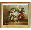花團錦簇瓶花油畫-7(羅丹畫廊)含框65X75公分(100％手繪)