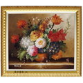 花團錦簇瓶花油畫-8(羅丹畫廊)含框65X75公分(100％手繪)