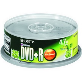 SONY DVD+R 16x 25入布丁桶