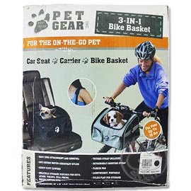 美國《PET GEAR》PG-1450 三合一腳踏車寵物座椅 黑色(僅此一組)!!