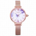 LOLA ROSE 英式LONDON的美感時尚優質米蘭式腕錶-大理石紫+玫瑰金-LR4078