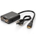 HDMI(公)轉VGA(母) 電視/投影機 影音轉換器/轉換線/轉接頭 (帶音源1.4版) 黑/白 [DHM-00005]