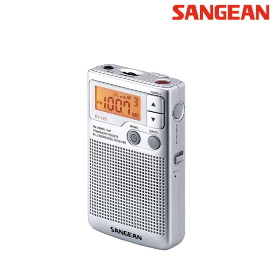 【民權橋電子】SANGEAN山進 DT-125 二波段 數位式口袋型收音機 調頻 調幅 FM AM DT125 收音機