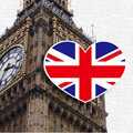 【衝浪小胖】英國旗抗ＵＶ、防水愛心形貼紙／UK／各國都有販售和客製