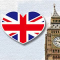 【衝浪小胖】英國旗愛心形抗ＵＶ、防水貼紙／UK／各國都有販售和客製
