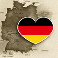 【衝浪小胖】德國旗愛心形抗ＵＶ、防水貼紙／Germany／各國都有販賣和客製