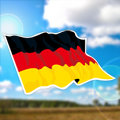 【衝浪小胖】德國旗飄揚抗ＵＶ、防水貼紙／Germany／各國都有販售和客製