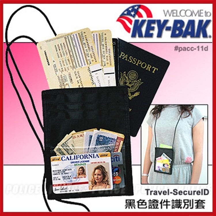 美國KEY-BAK 黑色證件識別套(兩入一組)#pacc-11d 護照套/隨身小物包【AH31003-2】i-Style